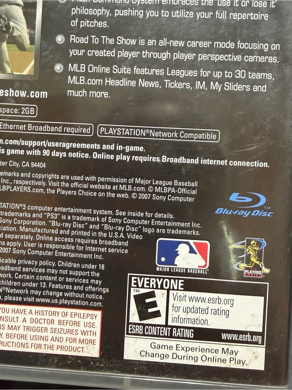 Sony MLB 07 The Show PS3 PlayStation 3